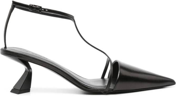 Nensi Dojaka sculpted-heel leather pumps Black