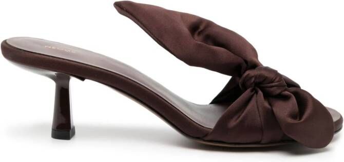 NEOUS Diana 60mm knot mules Brown