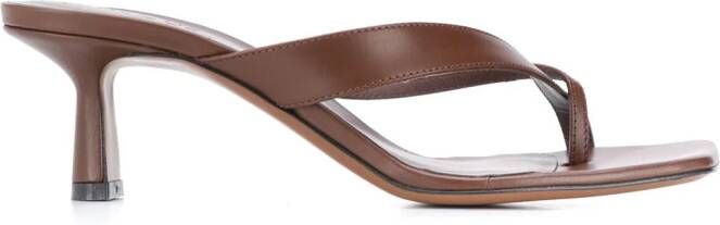 NEOUS Florae leather 55mm sandals Brown