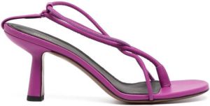 NEOUS Gloas 80mm leather sandals Purple