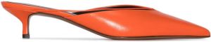 NEOUS Mago 50mm pointed-toe mules Orange