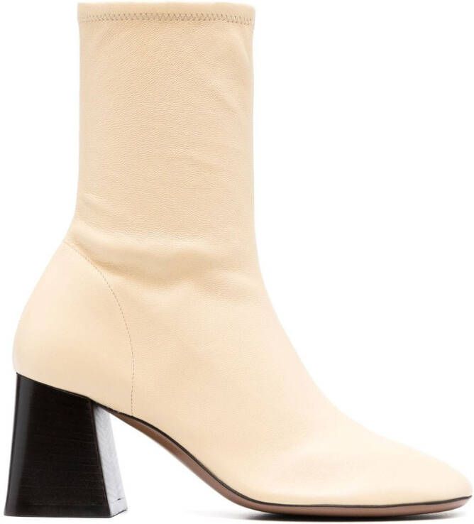 NEOUS sock-style leather boots Neutrals