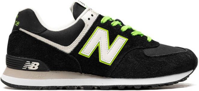 New Balance 574 "Black White Green" sneakers