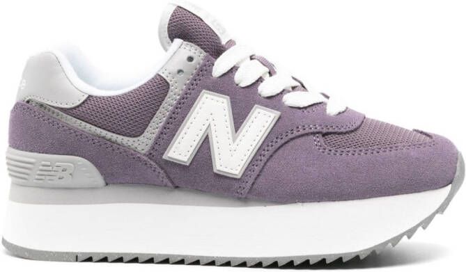 New Balance 574 leather sneakers Purple