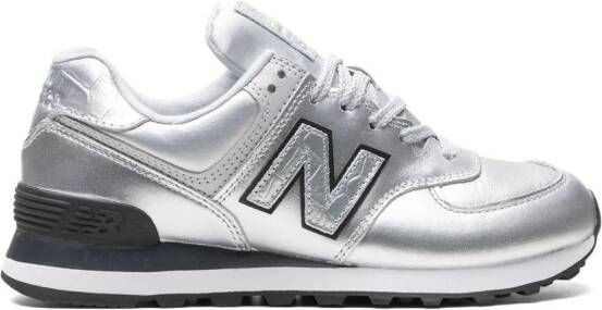 New Balance 574 leather sneakers Silver
