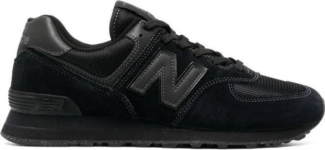 New Balance 574 logo-patch lace-up sneakers Black