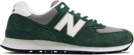 New Balance 574 panelled suede sneakers Green
