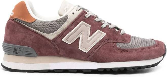 New Balance 576 panelled suede sneakers Red