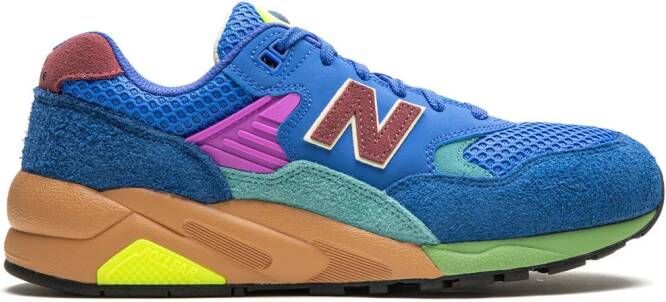 New Balance 580 OG "Blue Bright Lapis Washed Burgundy" suede sneakers