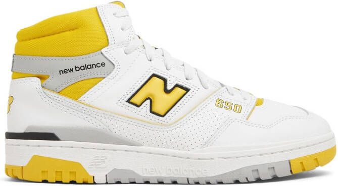 New Balance 650 panelled high-top sneakers White