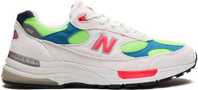 New Balance 992 "White Neon Cyan" sneakers
