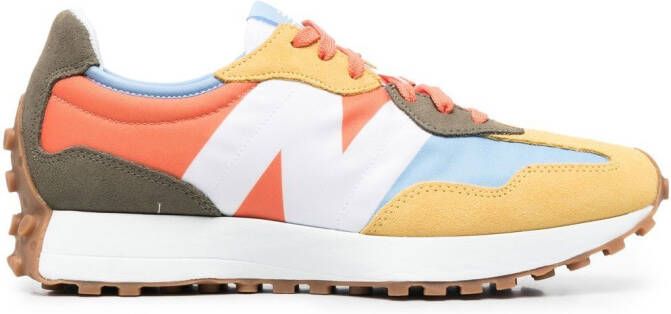 New Balance colour-block low-top sneakers Orange