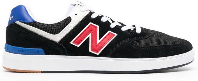New Balance 574 logo-patch lace-up sneakers Black