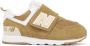 New Balance Kids 574 panelled suede sneakers Neutrals - Thumbnail 1
