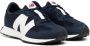 New Balance Kids logo-patch leather sneakers Blue - Thumbnail 1