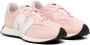 New Balance Kids logo-patch leather sneakers Pink - Thumbnail 1