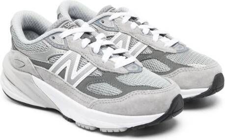 New Balance Kids logo-patch low-top sneakers Grey