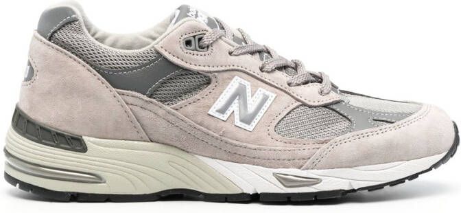 New Balance logo-patch lace-up sneakers Grey