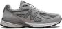 New Balance Made in USA 990v4 leather sneakers Grey - Thumbnail 1