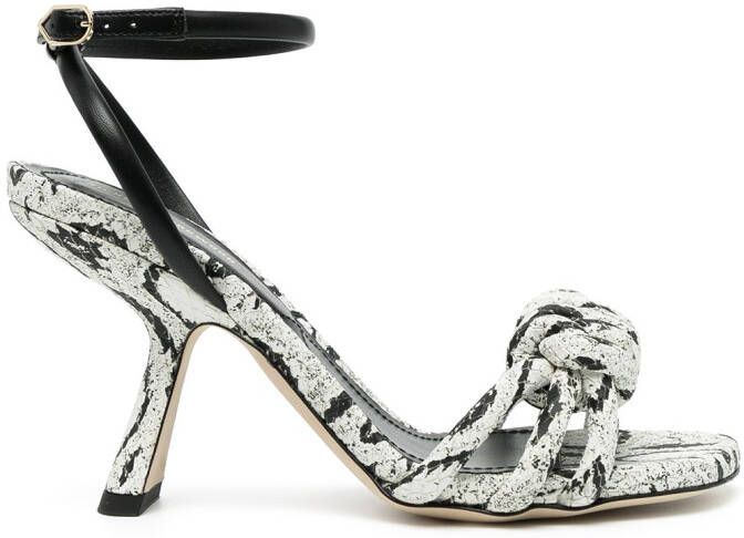 Nicholas Kirkwood Lexi 75mm knotted high-heel sandals White