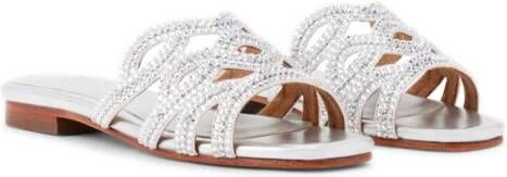 NICOLI embellished flat sandals Silver