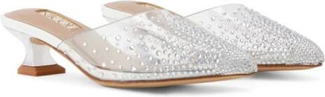 NICOLI Fausta crystal-embellished sandals White