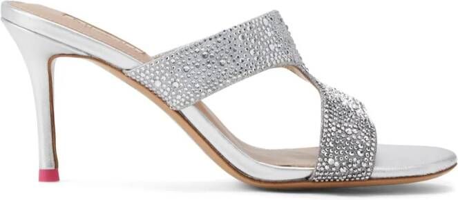 NICOLI Janick crystal-embellished sandals Silver