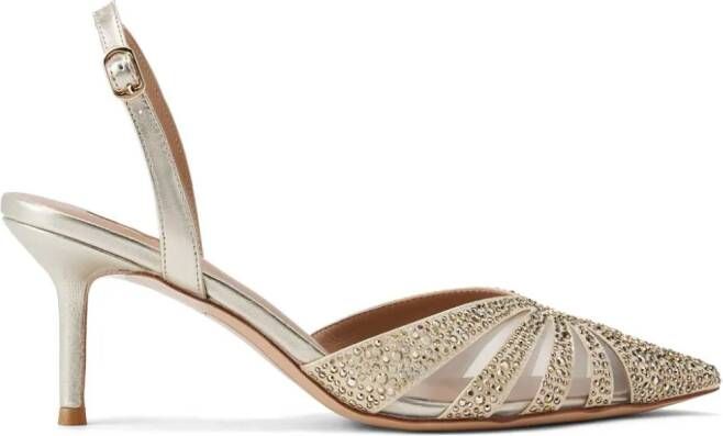 NICOLI Melissa crystal-embellished sandals Gold