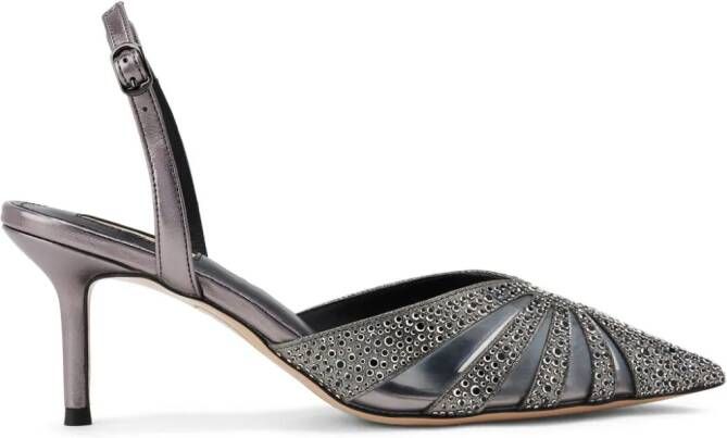 NICOLI Melissa crystal-embellished sandals Grey