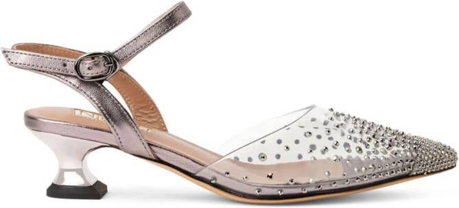 NICOLI rhinestone-embellished pointed-toe sandals Pink