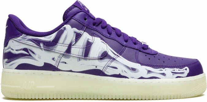 Nike Air Force 1 Low '07 QS "Purple Skeleton Halloween" sneakers - Picture 1