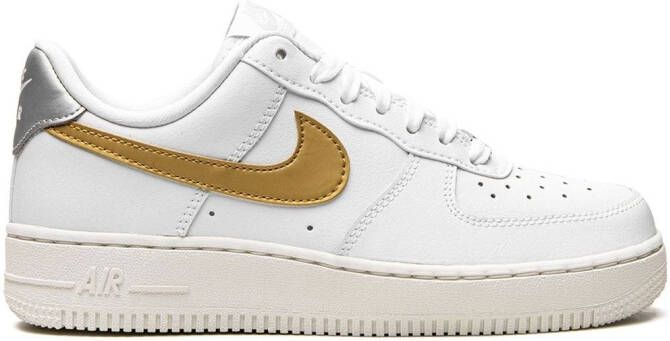 Nike Air Force 1 "White Gold Silver" sneakers