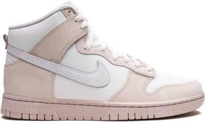 Nike Dunk High Retro PRM "Cracked Leather Swoosh" sneakers Pink