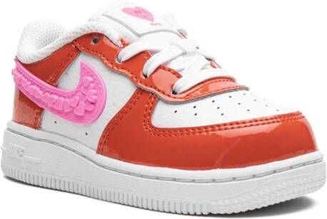 Nike Kids Air Force 1 Low "Picante Red Pink Spell White" sneakers