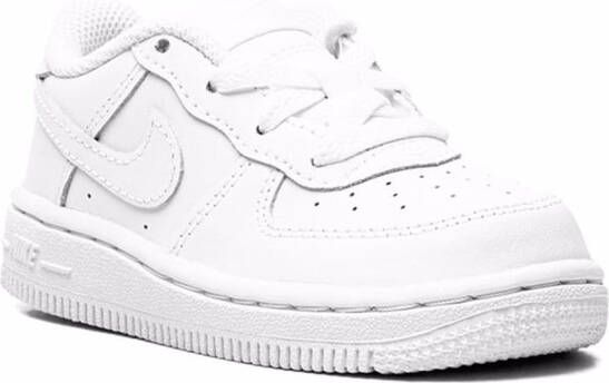 Nike Kids Air Force 1 Low "White On White" sneakers