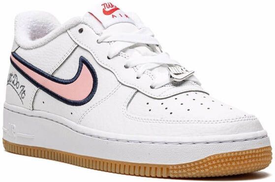 Nike Kids Air Force 1 Lv8 "Just Do It Pink Glaze" sneakers White