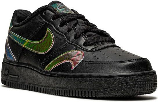 Nike Kids Air Force 1 Low LV8 "Misplaced Swooshes Black" sneakers