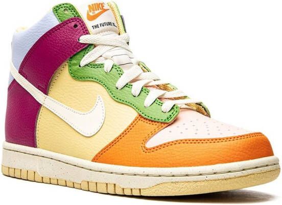 Nike Kids Dunk High Next Nature"Multicolor" sneakers Yellow