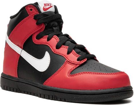 Nike Kids Dunk High "Black Red" sneakers
