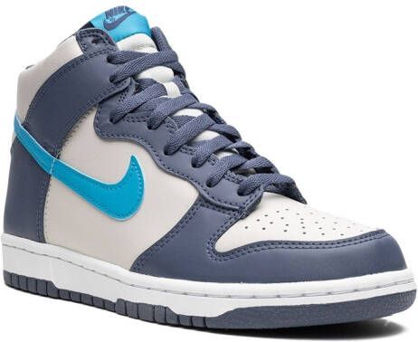 Nike Kids Dunk High "Light Bone Diffused Blue" sneakers White