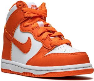 Nike Kids Dunk High Syracuse leather sneakers Orange
