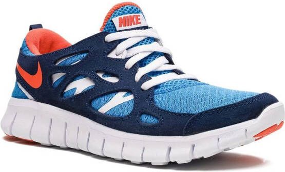 Nike Kids Free Run 2 "Light Photo Blue Orange" sneakers