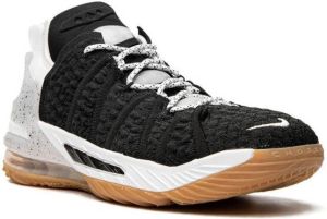 Nike Kids Lebron 18 panelled sneakers Black White-Gum-Medium Brown