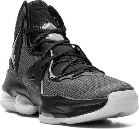 Nike Kids LeBron 19 "Black Green Glow" sneakers