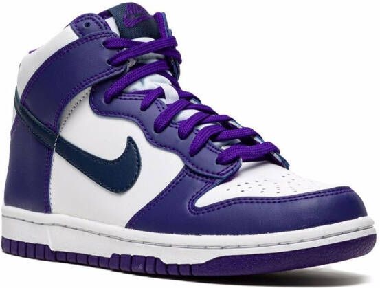 Nike Kids Dunk High "Electro Purple Midnght Navy" sneakers Blue