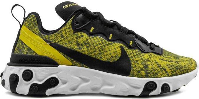 Nike React Element 55 "Speed Yellow Black White" sneakers