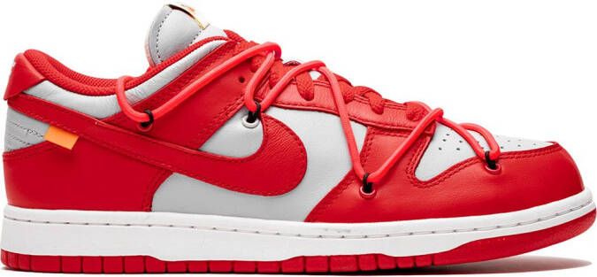 Nike X Off-White Dunk Low University Red Sneakers - Farfetch