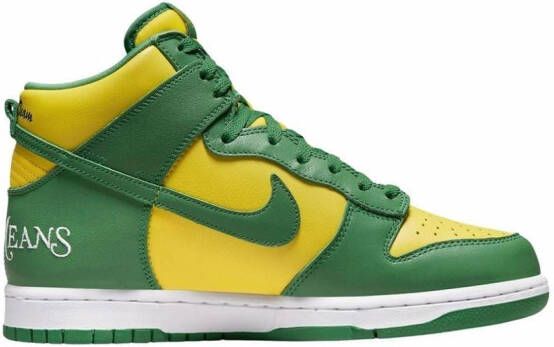 Nike x Supreme SB Dunk High "By Any Means Green Yellow" sneakers
