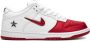 Nike x Supreme SB Dunk Low "Jewel Swoosh Red White" sneakers - Thumbnail 1