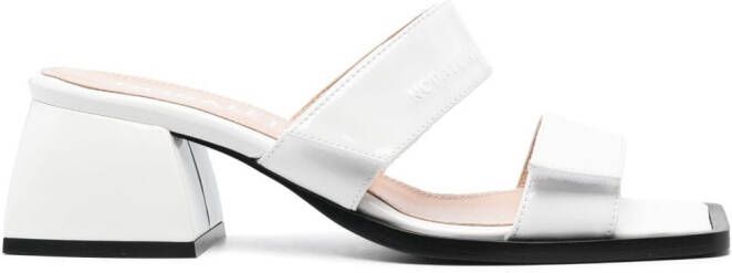 Nodaleto 60mm patent leather mules White